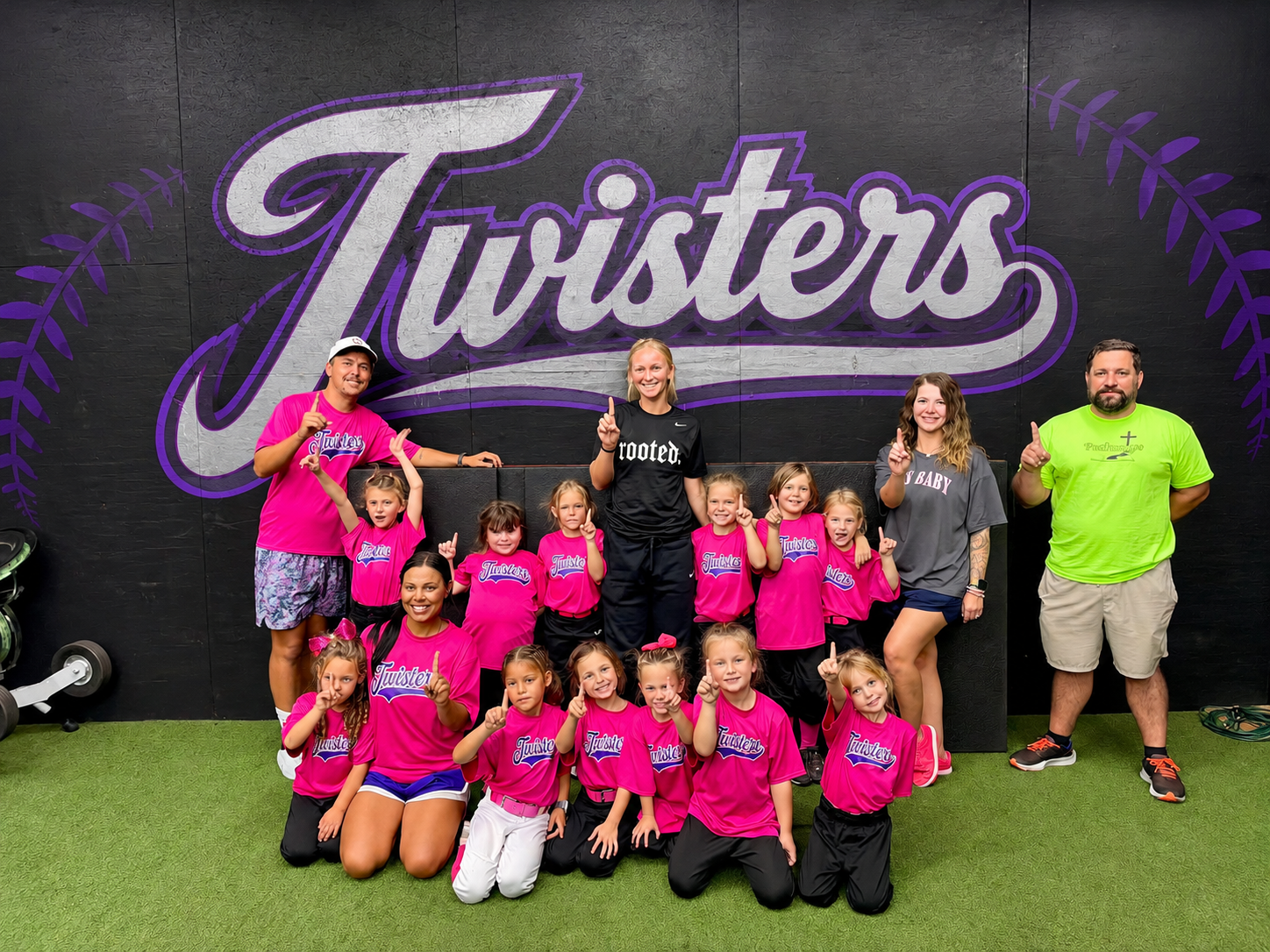 Twisters Softball players and coaches